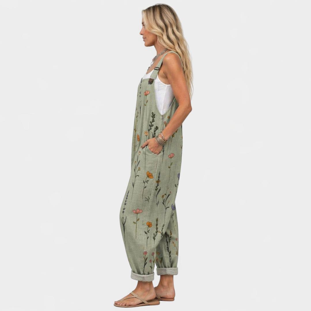Anne - Pantalones con peto cómodos y estampados