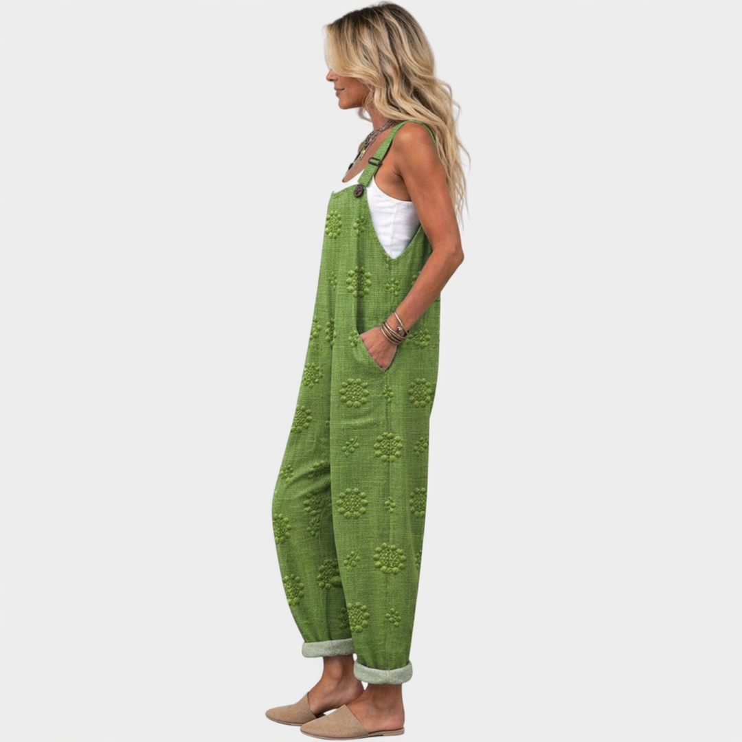 Laura - Pantalones con peto cómodos y estampados