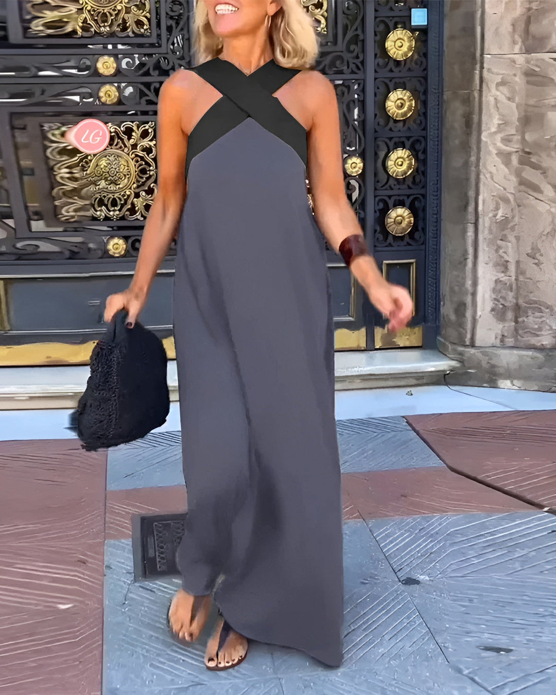 DELPHINE | Vestido con corte cruzado