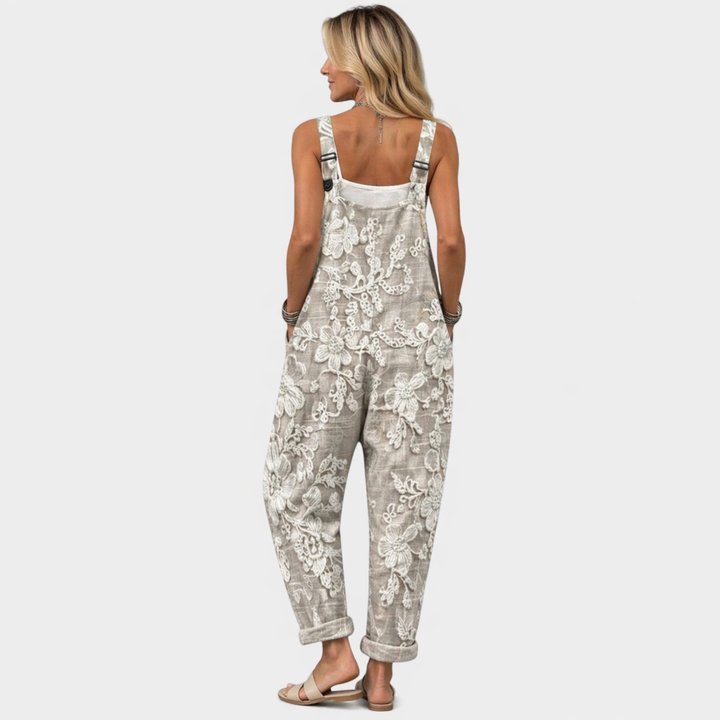 Clara -Pantalones con peto cómodos y estampados